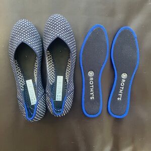 Rothy’s Flats, Navy Maritime Honeycomb, Retired, size 9.5